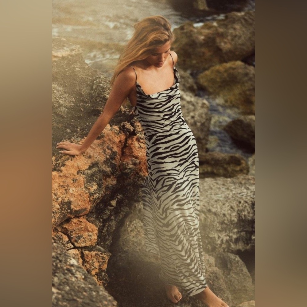 Zebra tulle dress printed dress